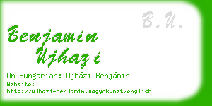 benjamin ujhazi business card
